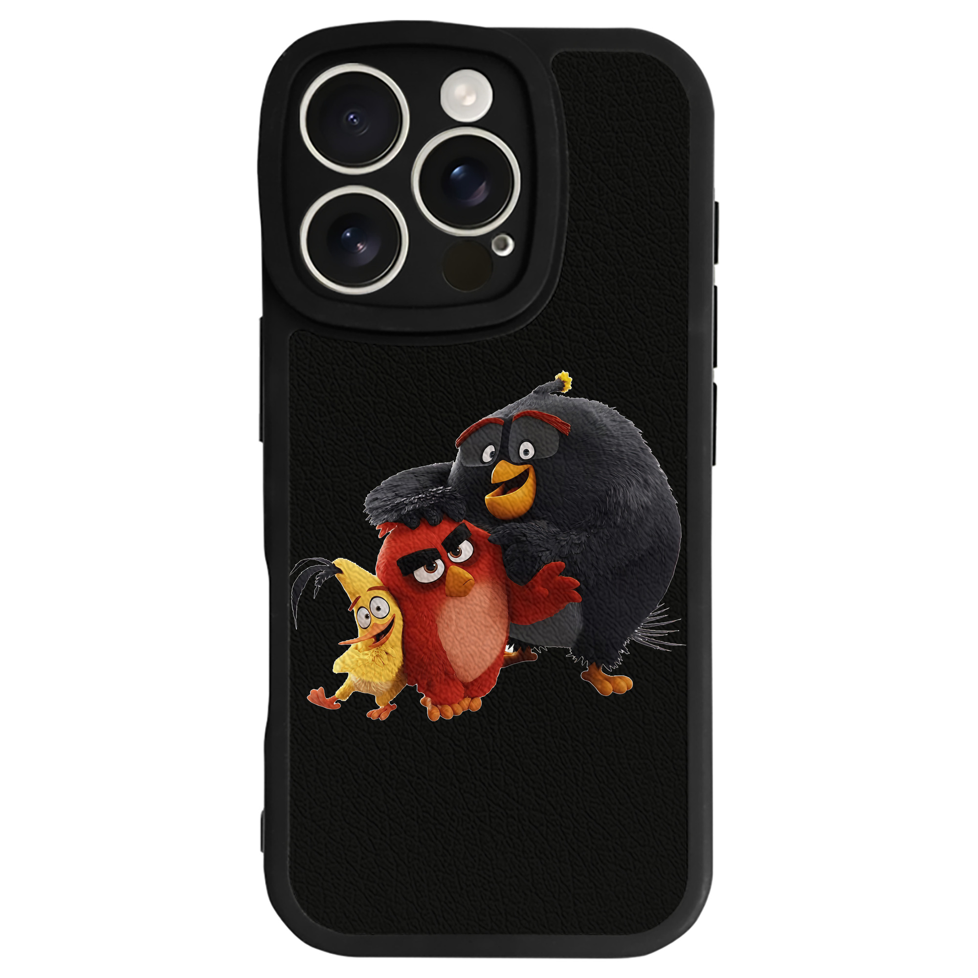 （画像用） Angry Birds アングリーバード 【iPhone 16シリーズ対応】シリコンスマホケース（レザー調） 材質：シリコン
